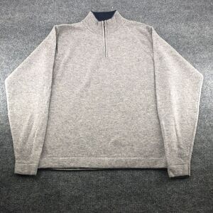 Mountain Khakis Sweater‎ Mens Medium Merino Wool 1/4 zip Pullover Grey